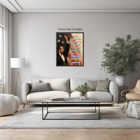 Posterizer 1 pcs-Republicans Conservatives Liberals-Abraham Lincoln-Patriotic & Military Art-Quotes-Gift for US Military Veterans-Decor for Home &...